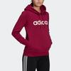 Adidas Sudadera con capucha con estampado de letras y mangas largas para mujer, tops rojos GP8733