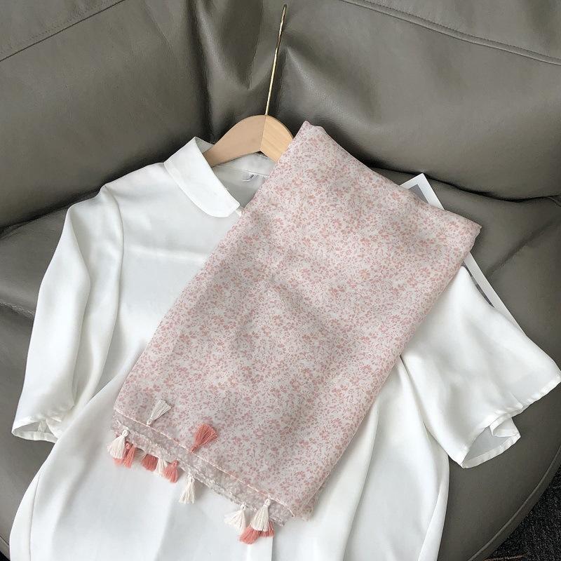 Fashion Luxury Brand Ombre Big Floral Tassel Viscose Shawl Scarf Lady Soft Thin Beach Wrap Pashmina Stole Bufandas Muslim Hijab