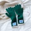 Style wool gloves knitted touch screen gloves women's autumn and winter warm macaron color relaxation gloves