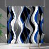 Shower Curtain Waterproof And Mildew-Proof Line Lattice Bathroom Striped Bathroom Curtain Shower Curtain Partition Curtain Free Of Punching