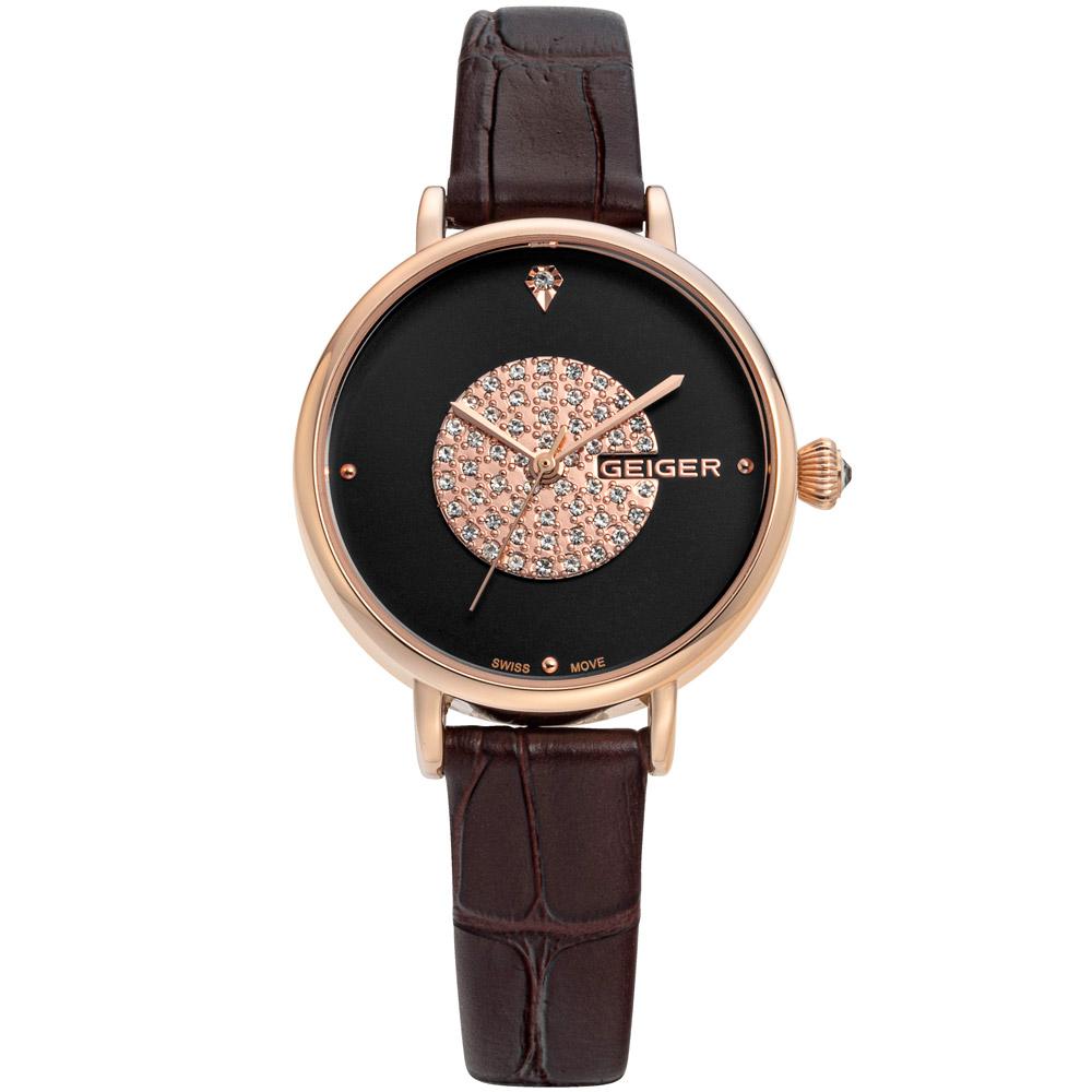 Gaigeo Ge1211 Cubic Leather Watch