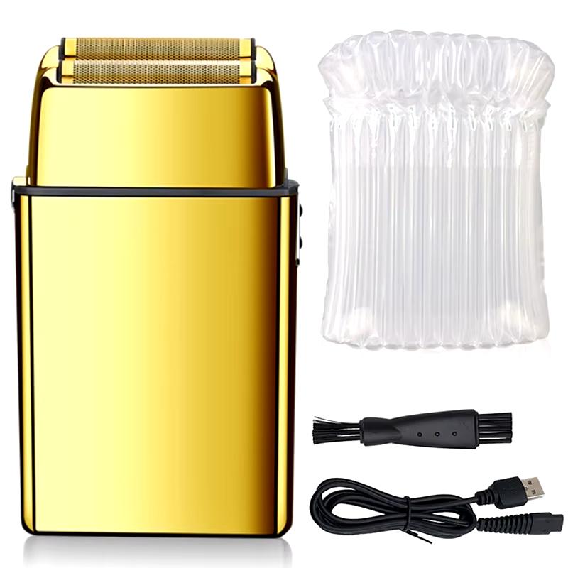 Rechargeable Metal Barber Hair Beard Electric Shaver For Men Electric Razor Bald Head Shaving Machine Finishing Tool for daily use