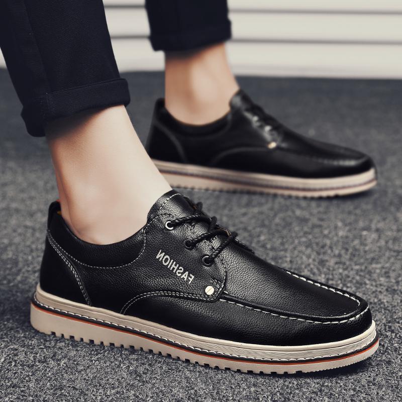 Brand Spring Autumn Men's Casual Shoes Leather Business Oxfords Men Fashion British Style Skin-friendly Minimalist Shoes for Men