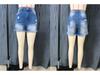 2025 Women's Low Waist Ripped Denim Shorts with Frayed Hem - European American Style Sexy Jeans Hot Pants