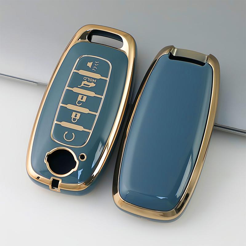 Applicable To Nissan Nissan Teana Arrow Gold Edge Car Key Cover All-inclusive Protective Case Buckle