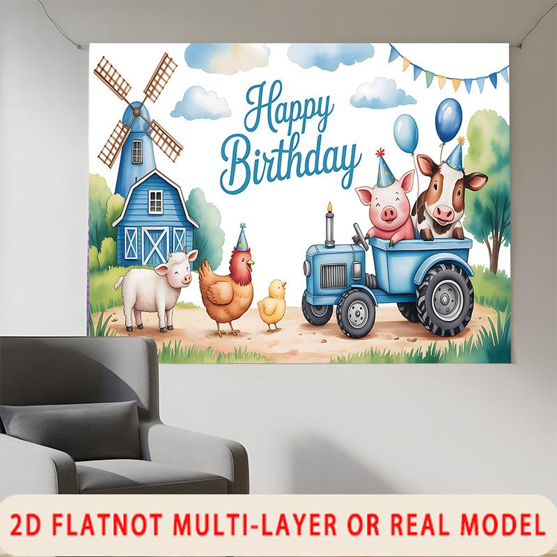 Party Backdrop Happy Birthday Birthday Photo Booth Background Wall Decor