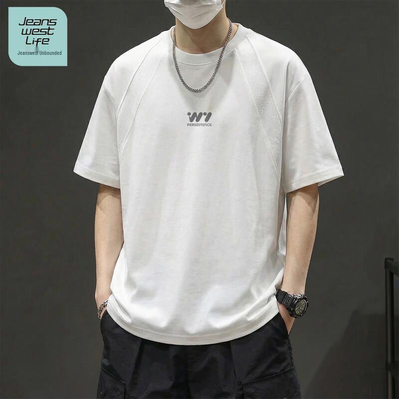 JEANSWEST LIFE Men s Loose Fit Round Neck Short Sleeve T-Shirt 3XL