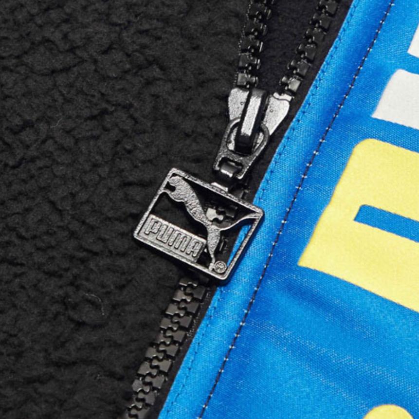 Puma Colorblock Shearling Casual Sport Mid-Length Hooded Jacket Men Outerwear Black 532171-01