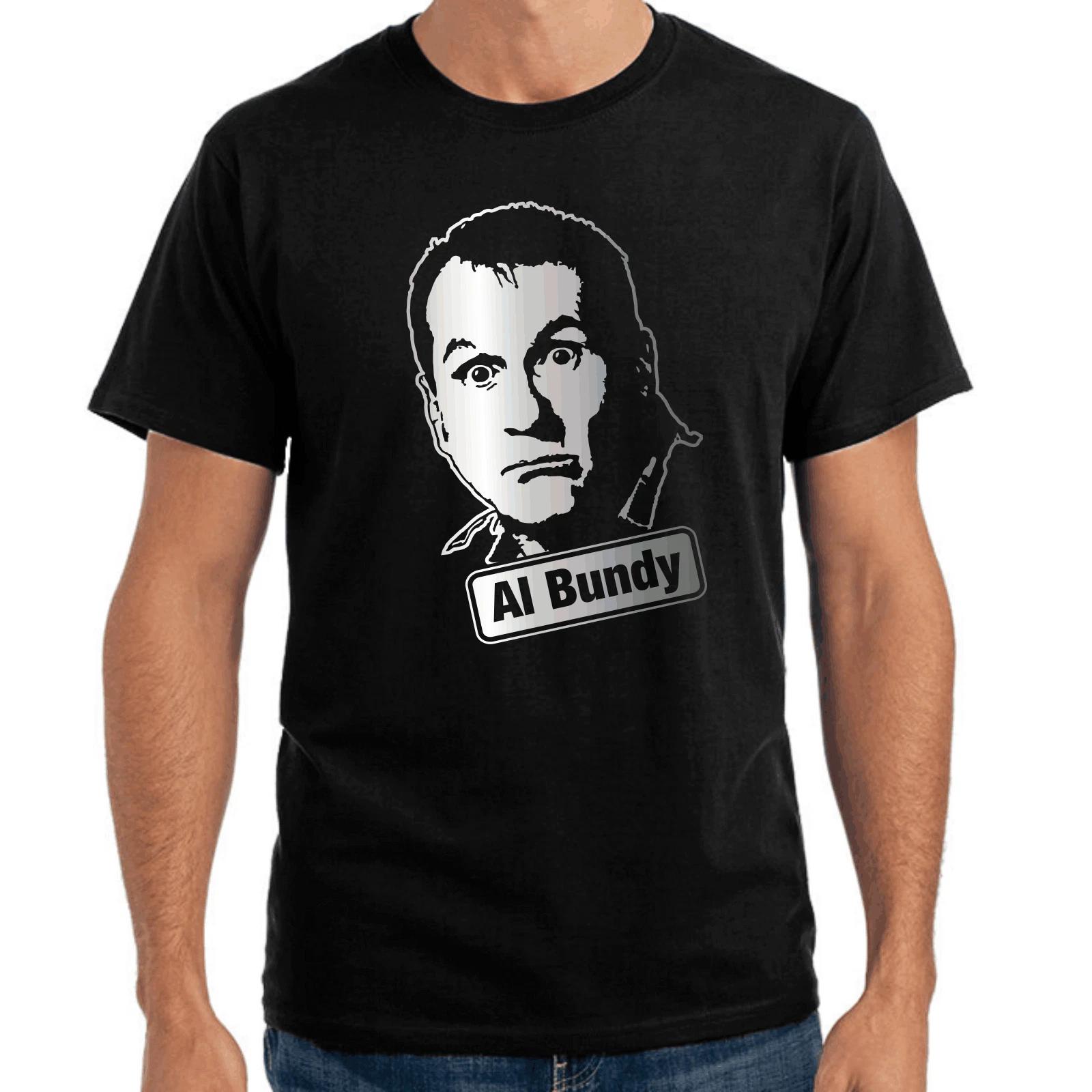 Men s and Women s T-shirts Al Bundy Married...with Konterfei Children Retro Silver Metallic S