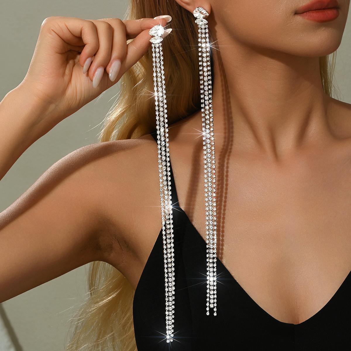 Европейский и американский трансграничный дизайн, персонализированные длинные серебряные серьги, серьги