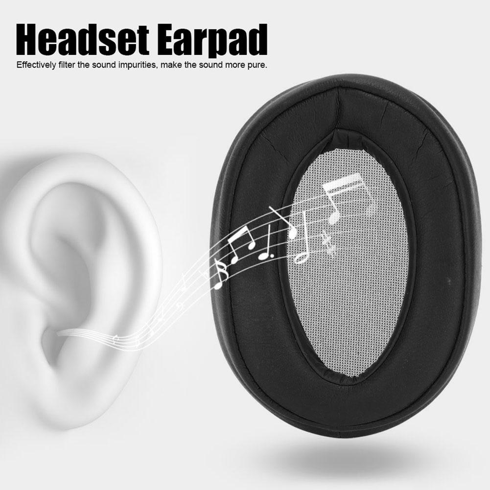 1 Pair Portable Protein Earphone Headset Replacement Earpads Accessory for Sony MDR 100ABNblack