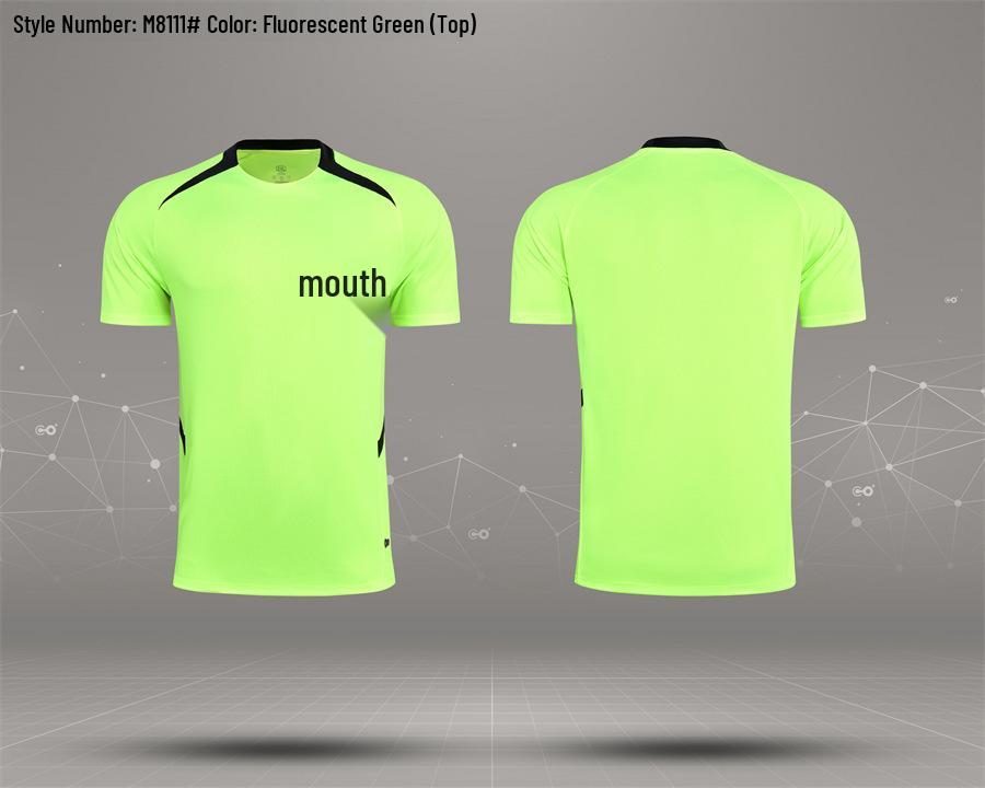 Fußballschiedsrichter Kurzarm-Uniformset für Spiel & Training mit Aufdruck