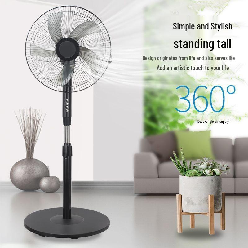 16-inch Huishoudelijke Vloerventilator, Grote Windkracht, Laag Geluidsniveau, Verticale Oscillatie, Elektrische Ventilator Model