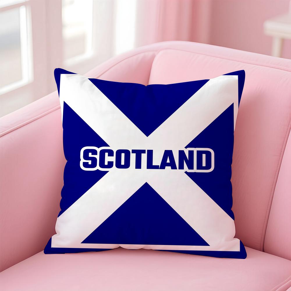 Scotland SCO flag Cushion Cover EcoFriendly Odorless Healthy Pillowcase Soft Comfortable KidSafe No Filling