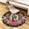 1pc Office Carpet Chair Mats Floral Virgin Guadalupe Artwork Perfect for Decorating Office Chairs, Living Rooms, Or Bedrooms.YDT120