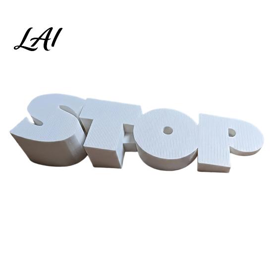 Decorative Office Desk Decor 3D Printed Door Stopper for Bottom of Door STOP Letter Non-Slip Stop Heavy Duty Floor Holder Wedge Home Office Doorstop