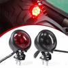 DC 12V Motorcycle Tail Light Round Brake Tail Light Replacement Rear Stop Lamp  Chopper Bobber