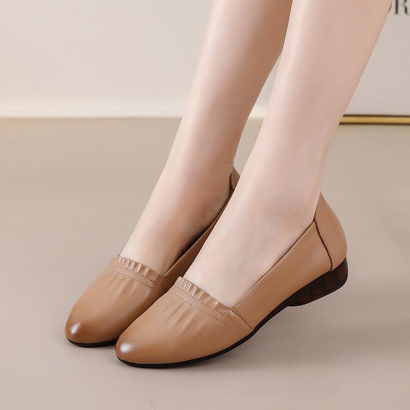 Scarpe Basse da Donna in Pelle di Mucca Premium 2026 Nuove alla Moda Comode Morbide Fondo in Tendine di Mucca Scarpe Piatte in Vera Pelle alla Moda