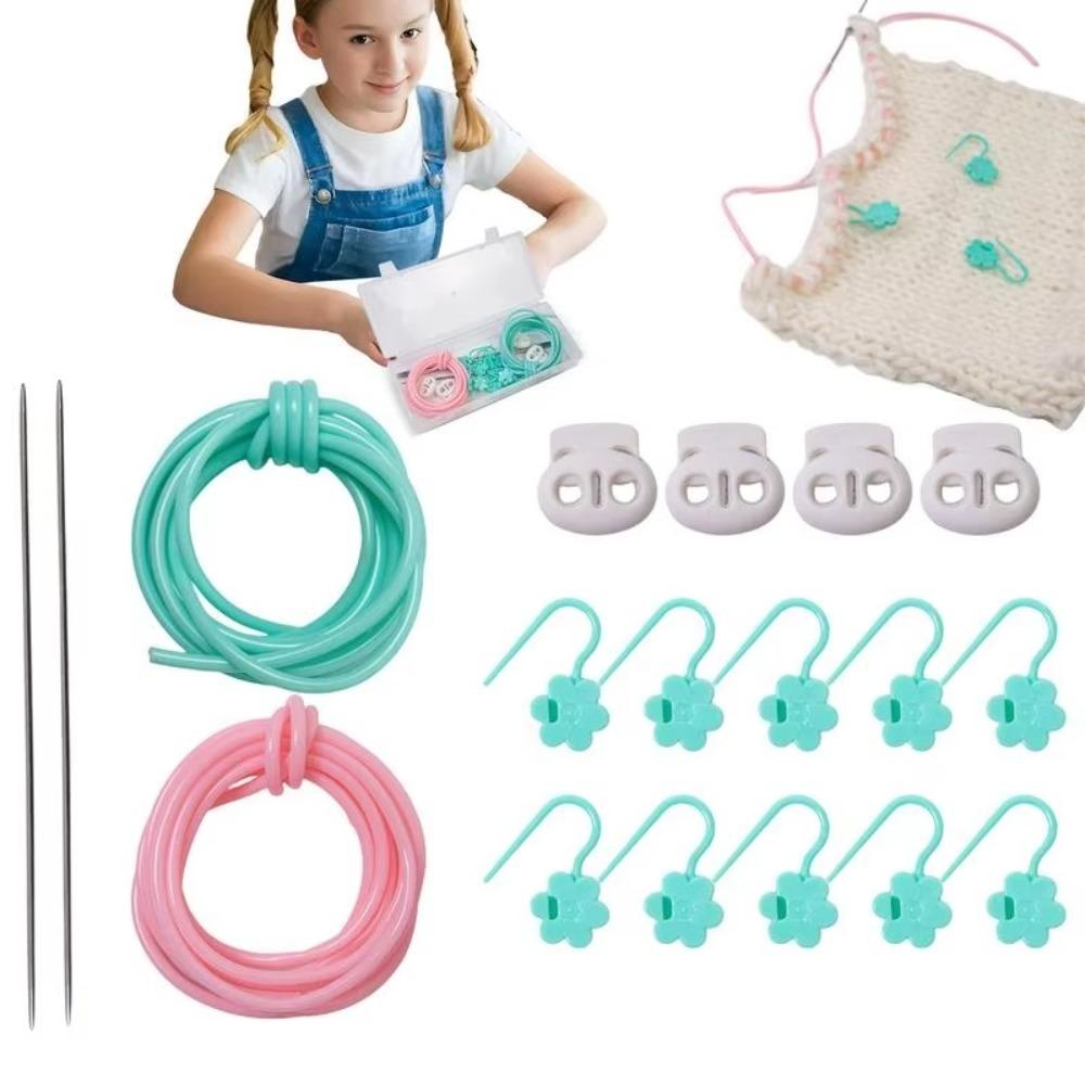 Colorful Stitches Stopper Set Silicone Knitting Needle Stopper Kit  Sewing Supplies