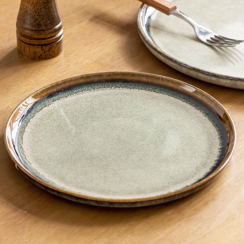 Nordic Style 8.5-inch Bone China Deep Plates - Kiln Glaze (Set of 3)