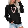 Women's Casual Valentine's Day Printed Pullover Plug Sleeve Sweatshirt With Pocket Top