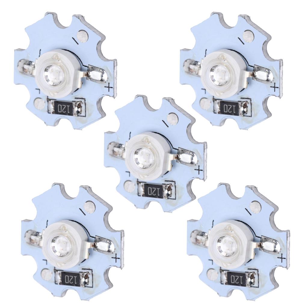 25Pcs 0.5W 5V High Power LED Lamp Bead Light Source Chip with Aluminum PlateUV Purple Light: