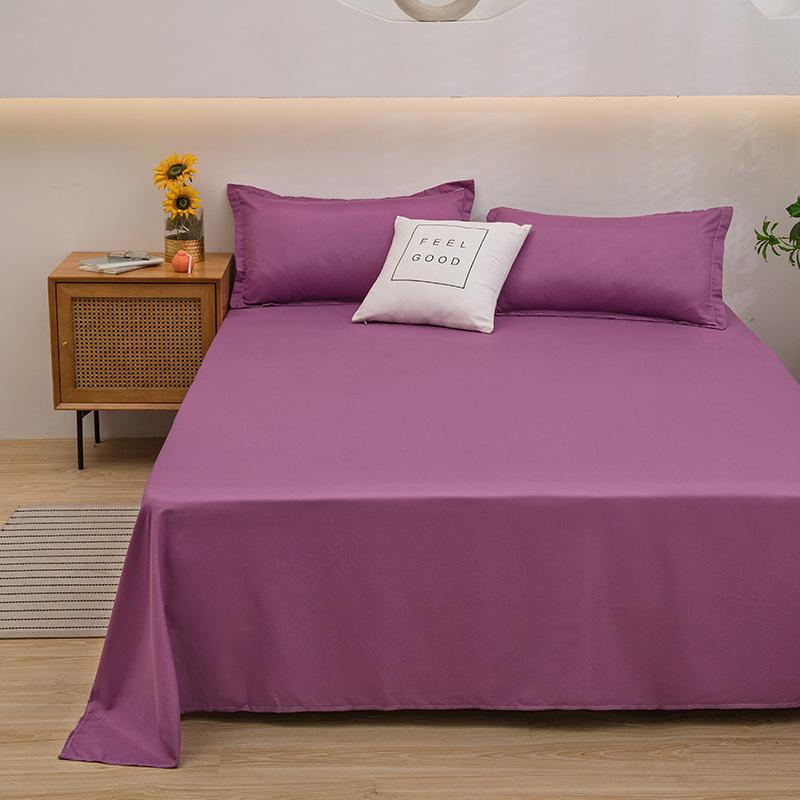 

Кровать Однотонная Приятная к коже Хлопковая Простыня Одно Предметная Школьное Общежитие Одеяло Домашняя Двуспальная Простыня Цельная Хлопковая Накидка на Кровать 120x230cm фиолетовый