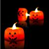 24pcs LED Pumpkin Lights Ghost Face Spider Web Decor Home Decorations Electronic Flameless Pumpkin T