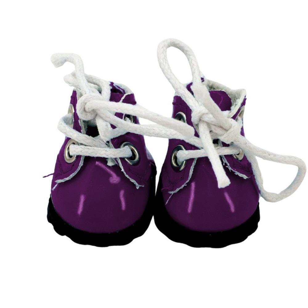 New 3.4CM Size Doll Leather Shoes Cute Design Leather Material Doll Clothes 17cm Size Miniature Shoes For Doll Shoes Doll Toys