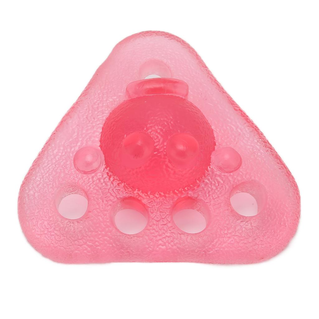 Finger Stretcher TPR Triangular Ball Grip Strength Trainer Hand Elasticity Exercise Toy Pink