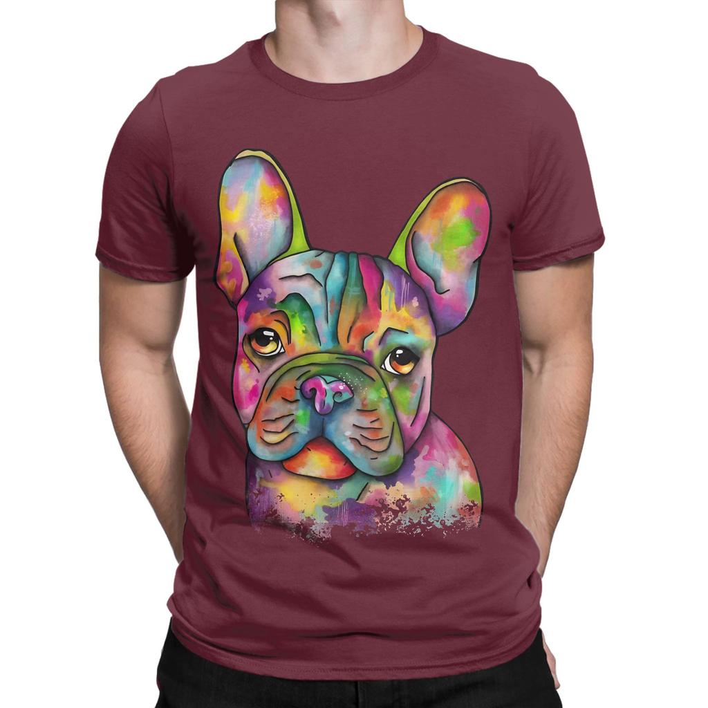 French Bulldog Colorful Novelty 100 Cotton TShirt French Bulldog Tees Tops For Unisex