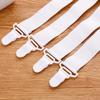 4pcs Adjustable Bed Sheet Fasteners Straps Elastic Mattress Cover Corner Holder Clip Grippers Suspender Cord Hook Loop Clasps
