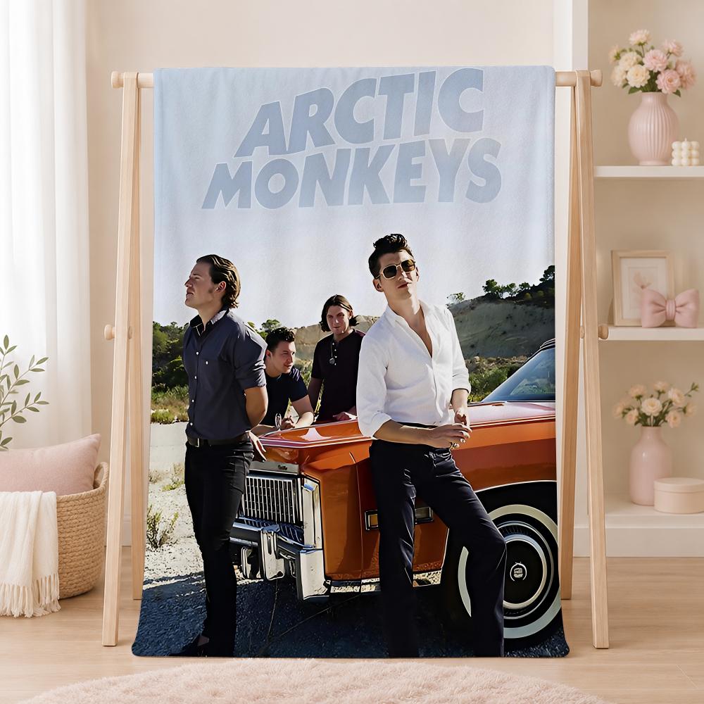 Rock Band A-Arctic MonkeysS Throw Summer Flannel Throw Blanket Soft Antistatic Washable KidFriendly Couch Bed