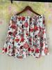 Spring/Summer Floral Off-the-Shoulder Bell Sleeve Top