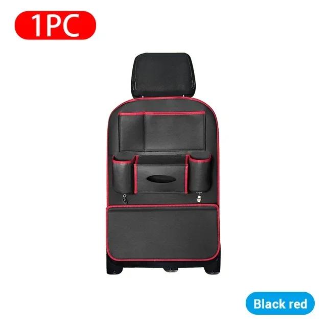 1/2PC Car Seat Backrest Multifunctional Storage Box PU Leather Car Storage for Travel Storage and Organization with 6 Pockets