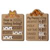 Pet Feeding Reminder Wooden Dog Task Tracker Board Rustic Pet Care Checklist