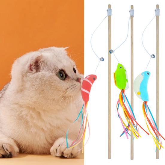 

Колокольчик для кошек, повседневная форма с мультяшным животным, палочка для кошек, легкая мягкая игрушка, аксессуары для домашних животных