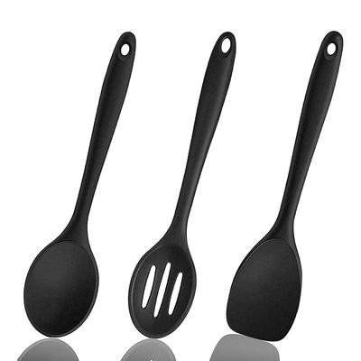 Food Grade Silicone Cooking Spoon Pan Scoop Heat-Resistant Flexible Nonstick for Cooking Baking Mixing Kitchen Cookware Utensils