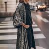 Damen Glitzer Pailletten Lässige Offene Jacke