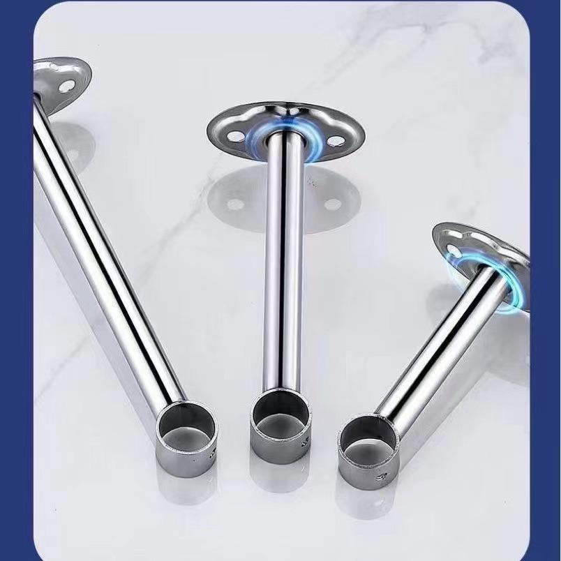 Stainless Steel Ceiling Mounted Clothes Drying Rack Flange Rod 