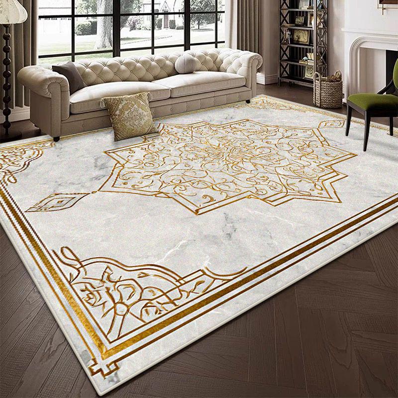 Modern Light Luxury Decoration Home Carpet Living Room Large Area Antiskid Cloakroom Rug Soft Machine Washable Coffee Tables Mat