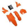 Motorcycle Fairing Cover Kit Orange Front Wheel Mudguard Splash Guard Kit for Senior Adventure Junior 50cc SX SR JR 1997 to 2010