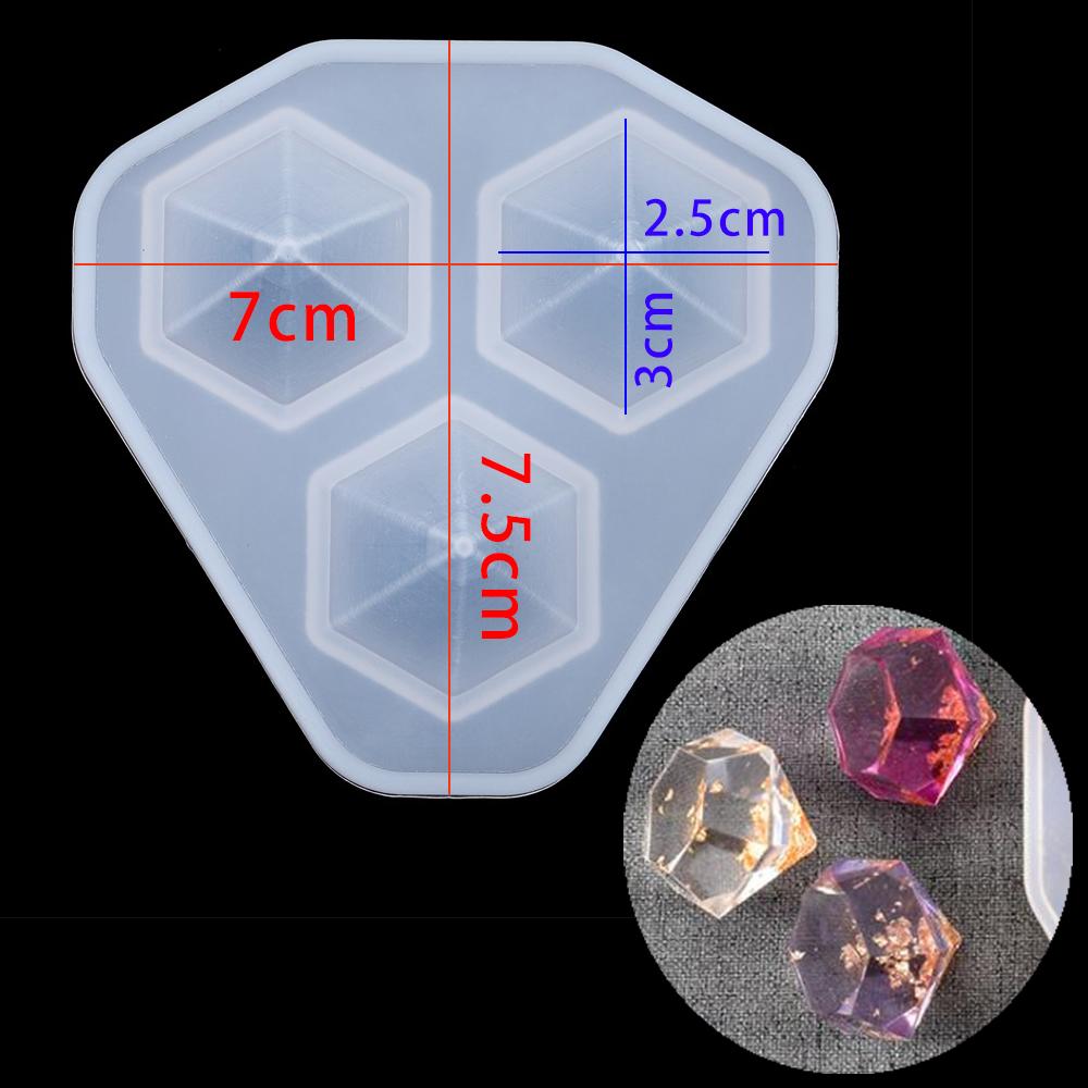Diamantberlock Silikonform Skärform Typ Epoxihartsform för DIY Hartsberlock Hantverk Smyckestillverkning Tillbehör
