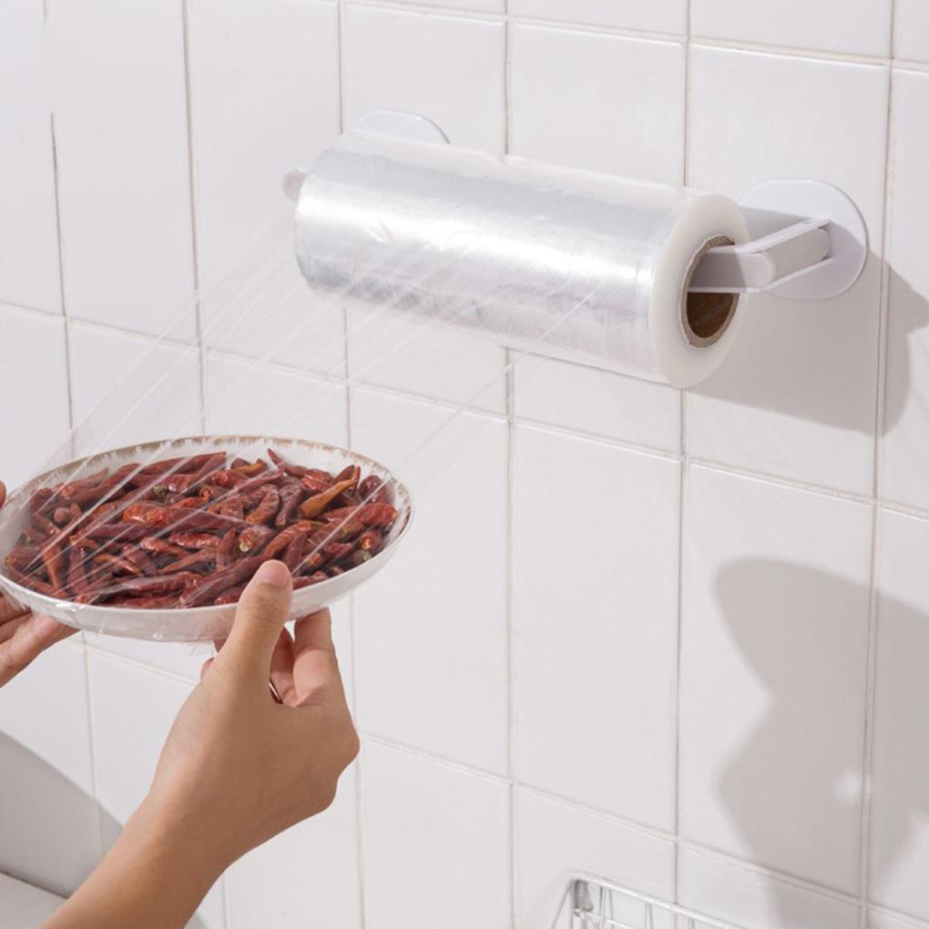 Storage Hanger L Shape Plastic Wall Mounted Towel Hanger L Holder Self-adhesive Waterproof Paper Roll Organizer