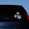 3pcs Floral Car Stickers - Glittering Rhinestone Self-Adhesive Decals, Vibrant Colorful Flower Design for Cars, Motorcycles