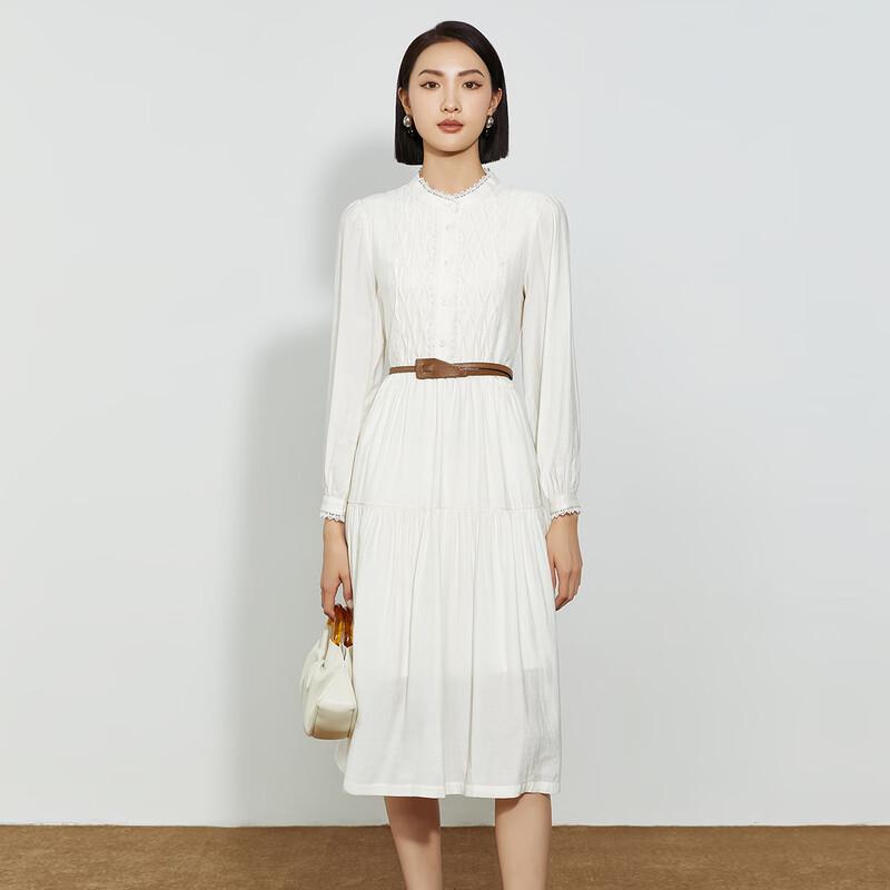 

TATU French-Inspired Off-White Mid-Length Long-Sleeve Dress L