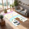 Three little bears Printed Crystal Velvet Area Rug, Soft Anti-Slip Water Absorbent Floor Mat for Living Room Bedroom
