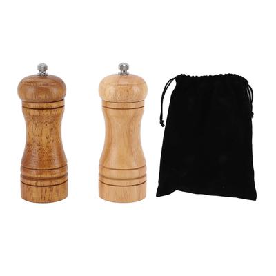 2 STÜCK Holz Pfeffermühle Einstellbare Mahlstärke Effizientes Mahlen Pfeffermühlen Streuer für Küche
