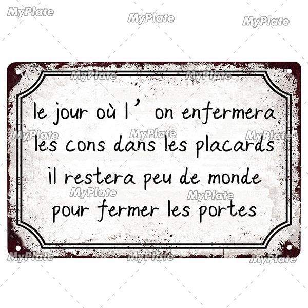France Poster Vintage Plaque Tin Sign Metal Sign Wall Decor For Bar Plate Crafts Art Poster Custom