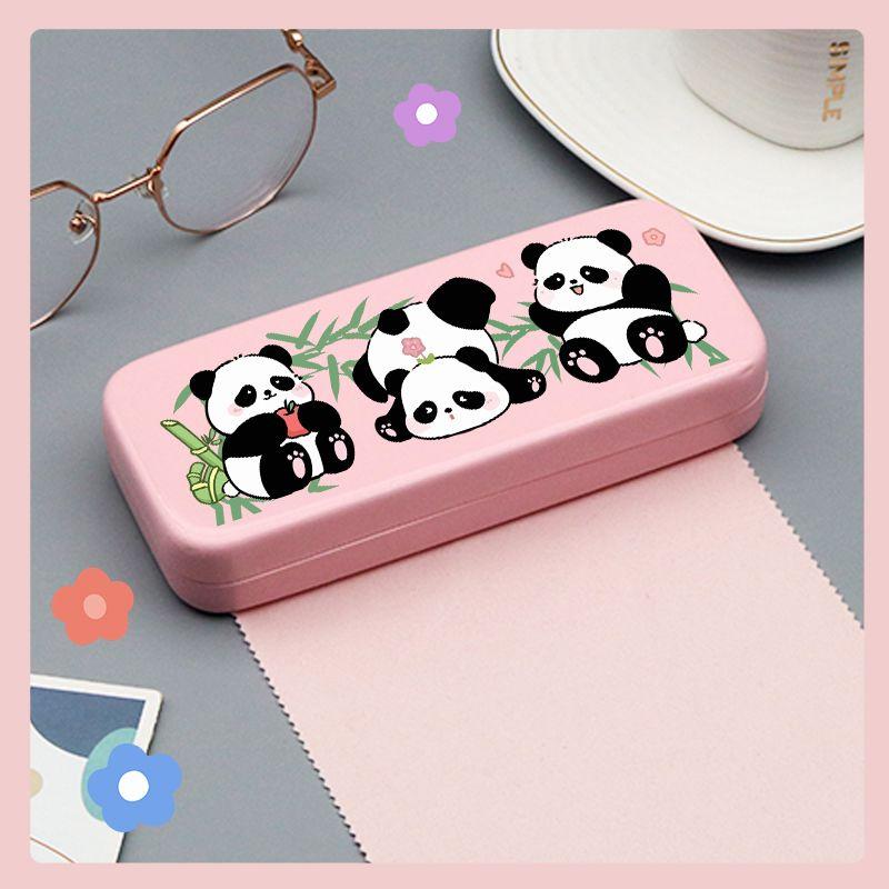 Cute Panda Magnetic Eyeglass Case for Children - High-Quality Design for Children with Myopia